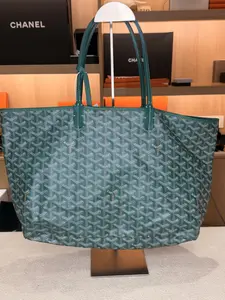 Pre-owned Goyard Saint Louis PM Green Goyardine Canvas Tote Bag