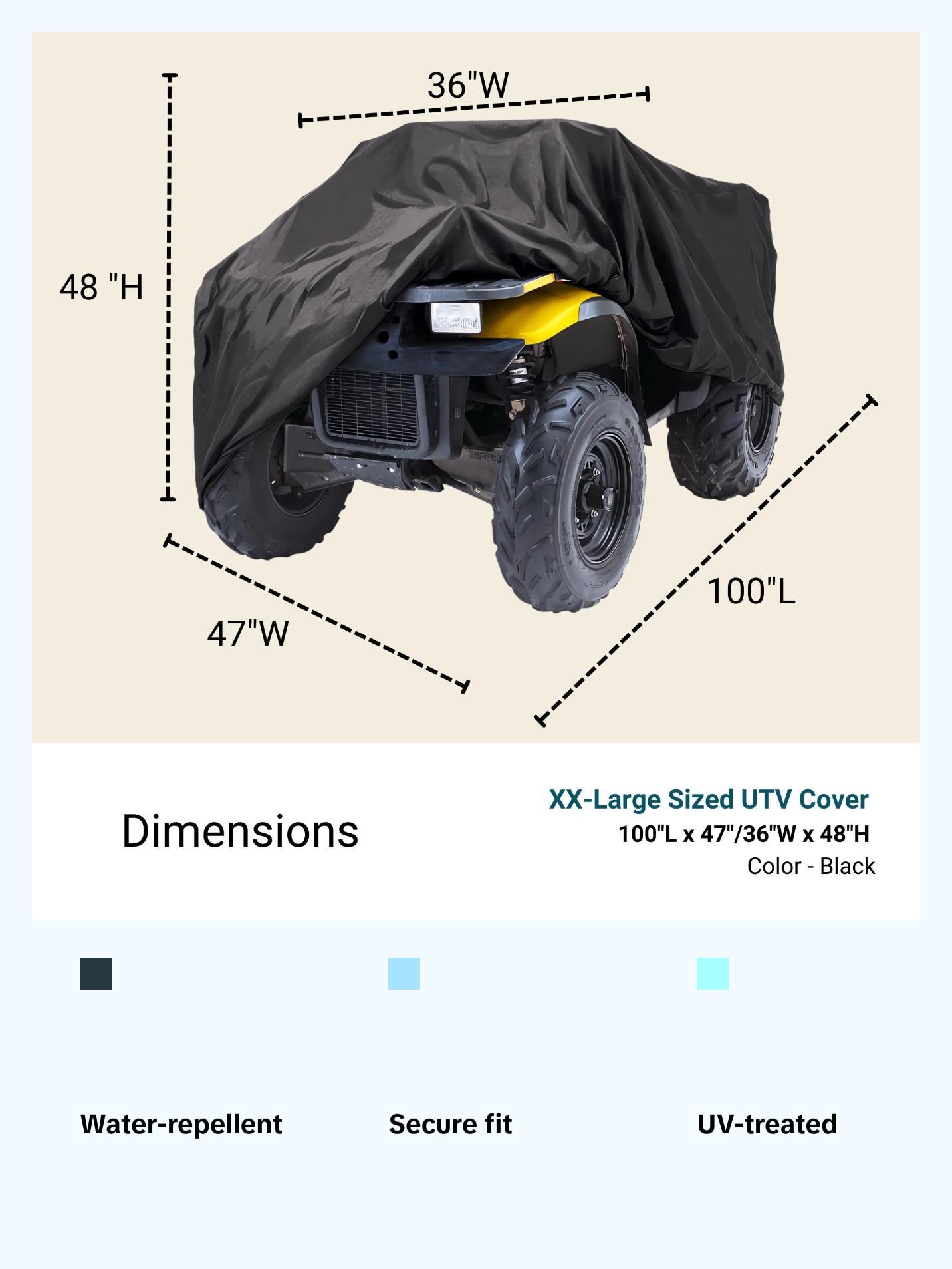ATV Cover XXL 100"L x 47"/36"W x 48"H
