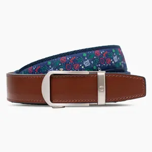 Hampton Ornament Golf Ribbon Ratchet Belt 1.38" [35mm]