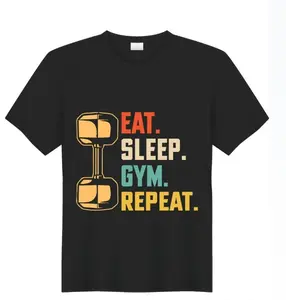 Eat - sleep - gym - repeat shirt, classic tee, baby t-shirt - Black Tee - Besst gift for gymer