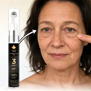 Ice Sensation Roller Eye Cream, Retinol Wrinkle Reduction, Hyaluronic Acid Moisture, Moisturizing, Vitamin C Brightening, Non-Greasy, Ideal for Puffiness Relief