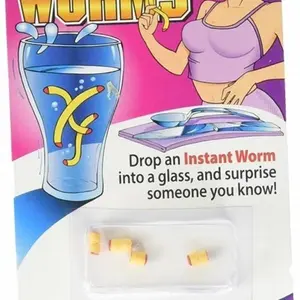 Instant Worms - Nasty Maggot Grub Worms Drink Magic Trick Gag Funny Prank Joke