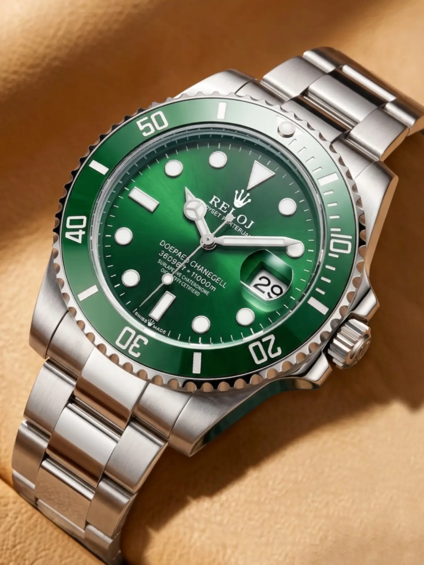 Trendy men must come! Classic Water Ghost Men's Quartz Steel Belt Watch, Deep Waterproof+Luminous Pointer, Business and Leisure, Full of Light Luxury and High End Sense, Male Dressing Atmosphere Artifact, Versatile for Workplace and Outdoor Daily Use,