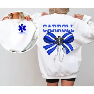 EMS Sweatshirt – Medical Emergency Star of Life Bow Crewneck
