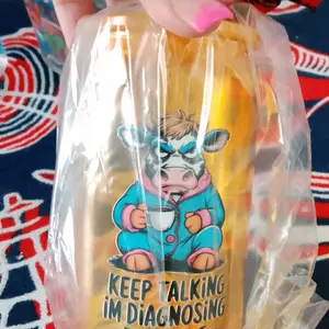 Glass Tumblers with Fun Cow Design Keep Talking Im Diagnosing Perfect for Coffee Lovers and Unique Gifts