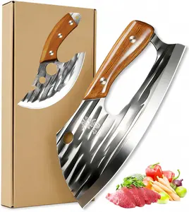 【Buy 1 Get One 1】 Kitchen Knife 8-inch Meat Cutting Knife Set, for cutting meat, deboning, trimming chicken breasts, slicing, hand-forged butcher's labor-saving wrist-protecting meat knife | Lightweight meat cutting tool | Professional kitchen , BBQ knife
