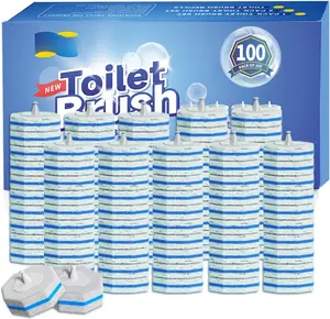 100 count Bulk Toilet Wand Refills - Disposable Toilet Brush Replacement Heads, Value Pack for Household Cleaning Bathroom cleaners Compatible Heads,washroom mats Brush Cleaning System,Clean Refill Pads.