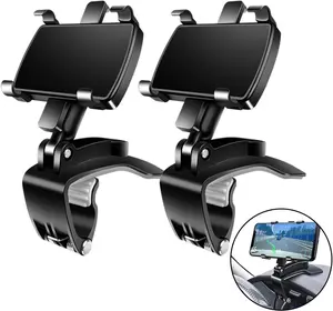 Drive Safe! Car Phone Mount with 360° Rotation – Dashboard Clip Cell Phone Holder for Car, Universal for 4” To 7” Smartphones, Hands-Free for IPhone Samsung, Must-Have for Drivers