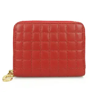 Pre-owned Celine Calfskin Small Leather Goods Compact Zipped Wallet Leather Card Case