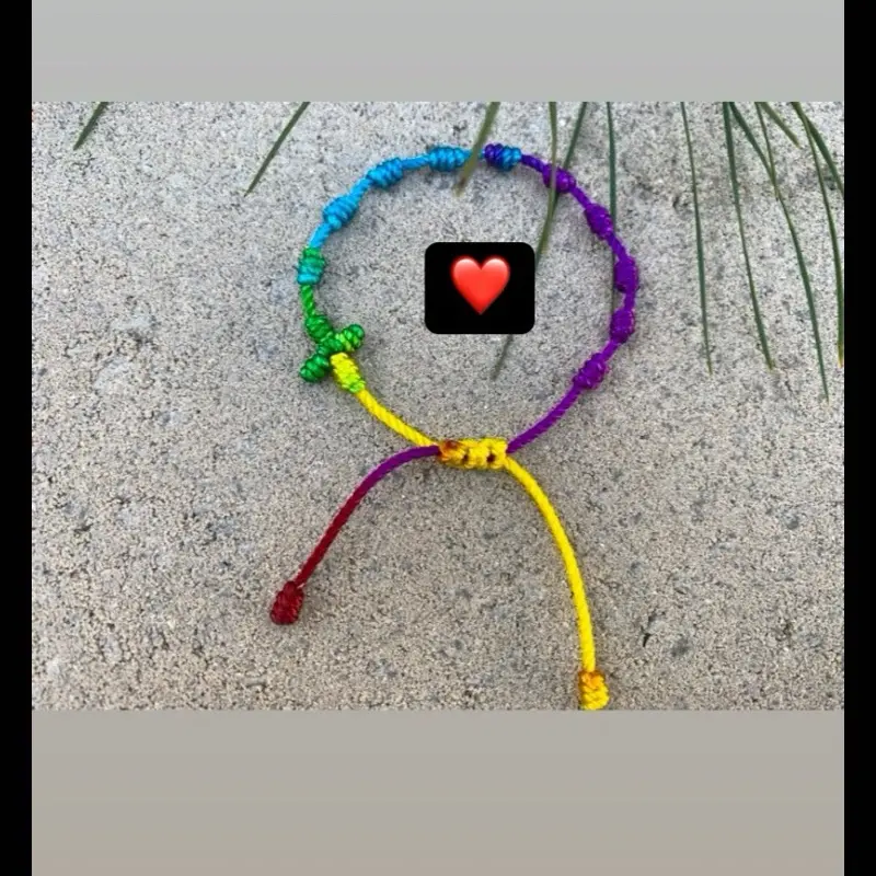 Rainbow Mix Thread Decenario - Unisex Bracelet with Adjustable Closure, 6” Size, Rustic Style for Daily Use