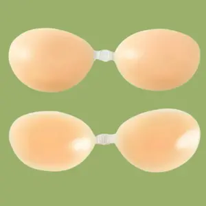 Silicone Bra, Wedding Dress Bra, Invisible Strapless Silicone Bra, Reusable Nipple Covers, Comfortable Waterproof Bra, Women's Silicone Push-Up Bra
