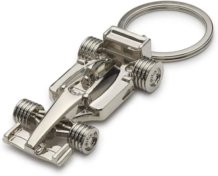 3D F1 Race Car KeyChain Driver Keyfob gift for father husband boyfriends Metallic MediumGift.