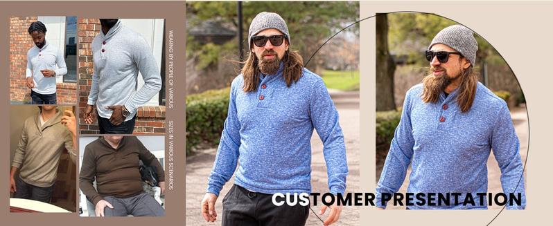 COOFANDY Men's Fashion Shawl Collar Pullover Casual Long Sleeve Knitted Sweaters Knitwear Menswear
