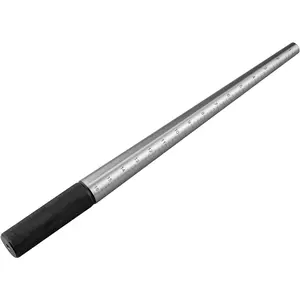 13-Inch Polished Steel Ring Mandrel - Marked 1 to 16 US Sizes, Ungrooved, with Knurled Handle for Jewelry Making and Sizing - JT-SP2