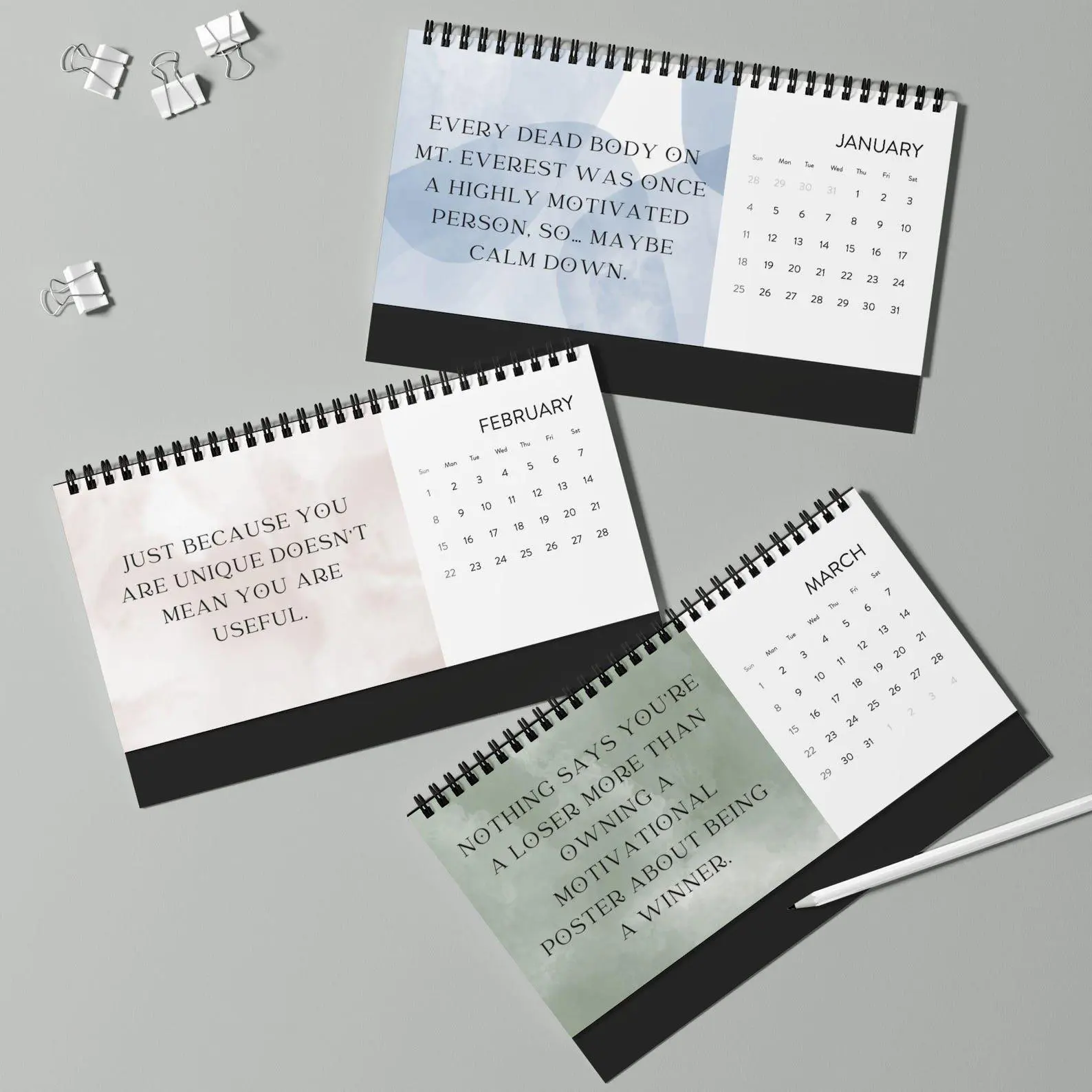 2026 Humorous Desk Calendar | Sarcastic Office Decor