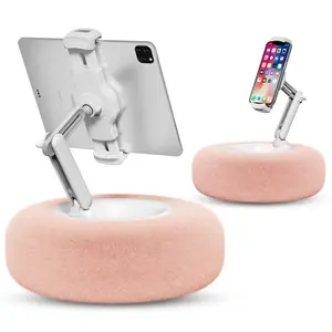 Tablet Stand with Pillow, Kindle Holder, Compatible with 4.7"-13" Phone/Tablet, iPad, iPhone, Google, Kindle, 360°Adjustable Phone Holder for Bed with Soft Plush