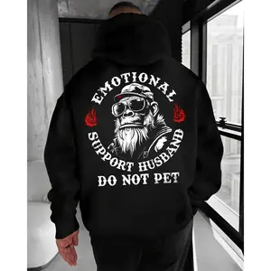 Emotional Support Husband Do Not Pet Hoodie – Funny Husband Gorilla T Shirt for Men – Sarcastic Marriage Humor Graphic Sweatshirt