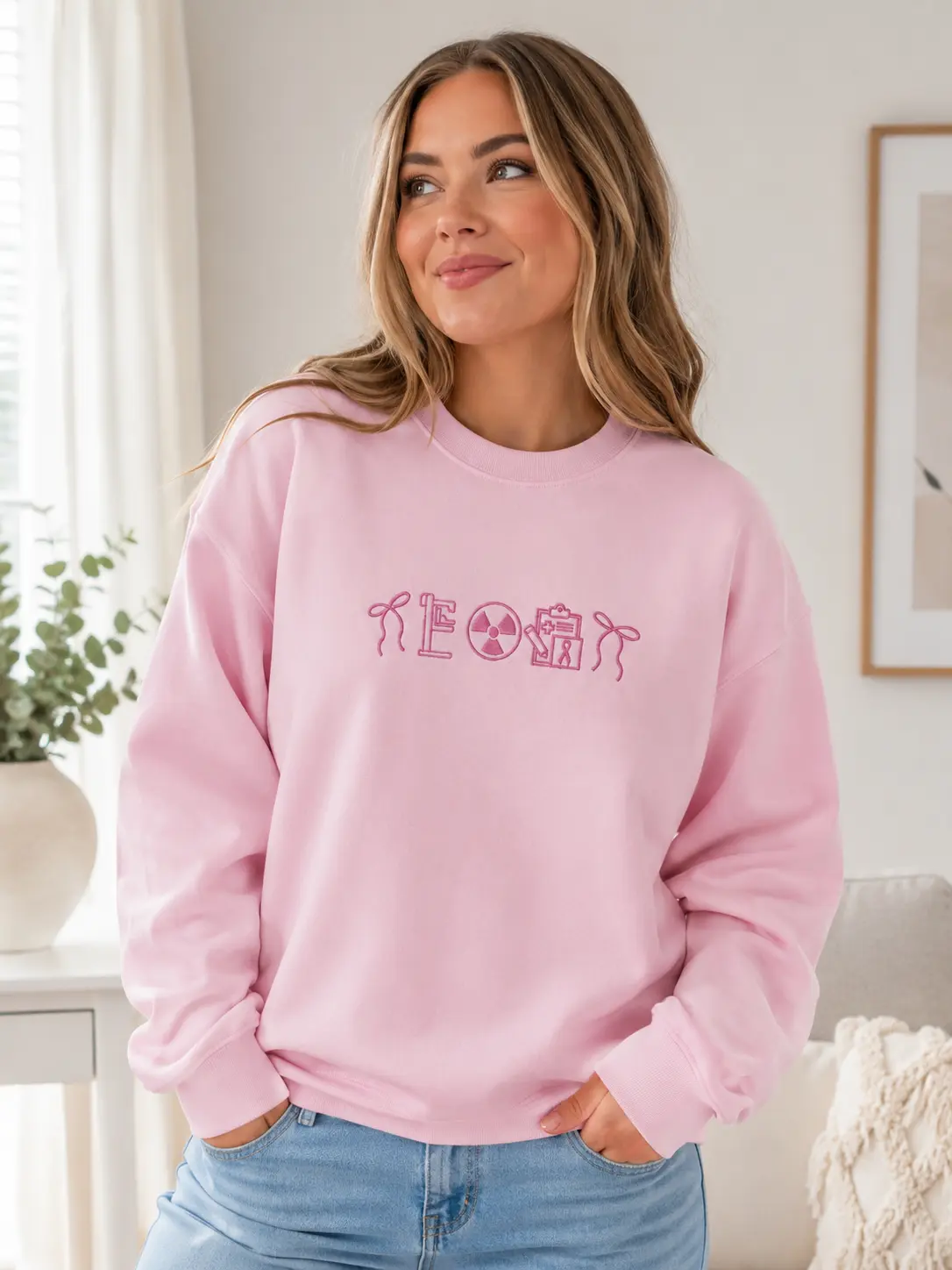 Mammography Tech Embroidered Sweatshirt, Radiology Crewneck, X-Ray Tech Gift, Medical Pullover