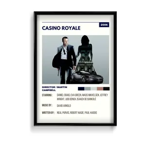 Casino Royale James Bond Retro Wall Art - POSTER NO FRAME