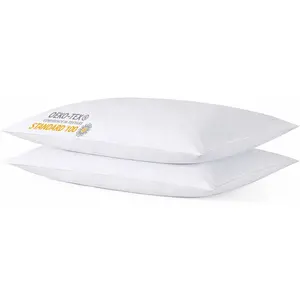 Thin Flat Slim Ultra Soft Bed Pillows Standard Size Set of 2 Pack for Sleeping, Bed Pillow for   and Side Sleepers, Machine Washable 20x26 inches