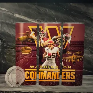 Sublimation Football 20oz Tumbler| Washington Commanders