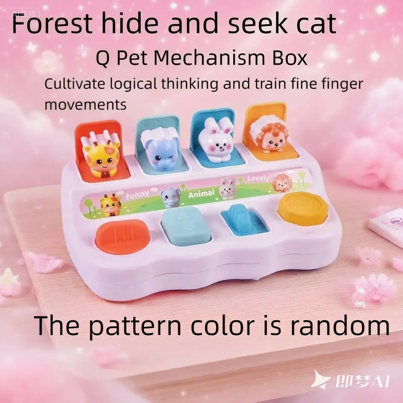 Animals Baby Pop Up Toy - Interactive Funny Activity Pop Up Toys Early Learning Montessori Developmental Cause and Effect toys pop up toys for babie