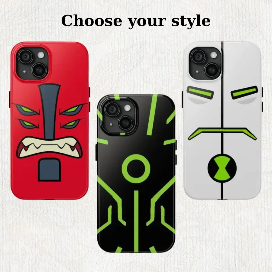 Ben 10  Tough Phone Case - Four Arms & Ben Tennyson Cartoon Phone Cover For iPhone 17/16/15/14/13/12/11/X Plus Pro Max Mini, Mens Gift