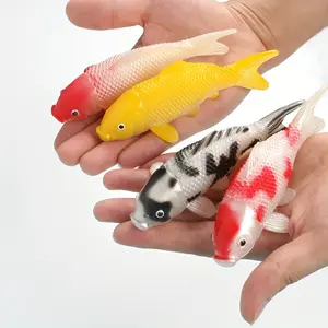 Set of 3 Realistic Artificial Koi Fish Aquarium Decorations, Vibrant Colorful Decorative Goldfish Models for Water Fish Tank and Aquatic Decoration