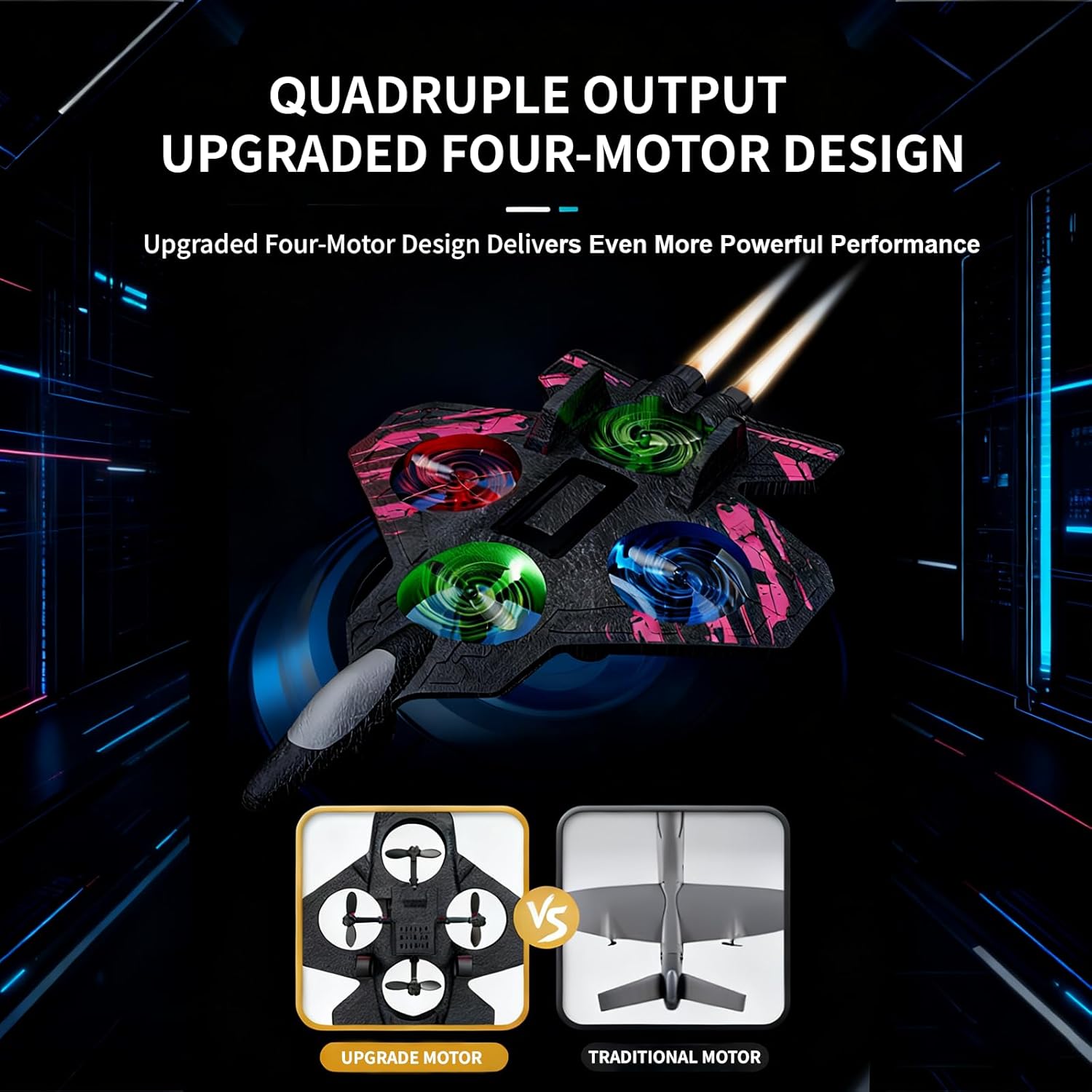 Foam Remote Control Airplanes, RC Planes with Light, RC Airplane Fighter Jet for Kids Adults 8-16, 360° Flip, Stunt Roll, Drones for Kids 8-12, Airplane Toy Gifts for Kids Boys and Girls(Blue)