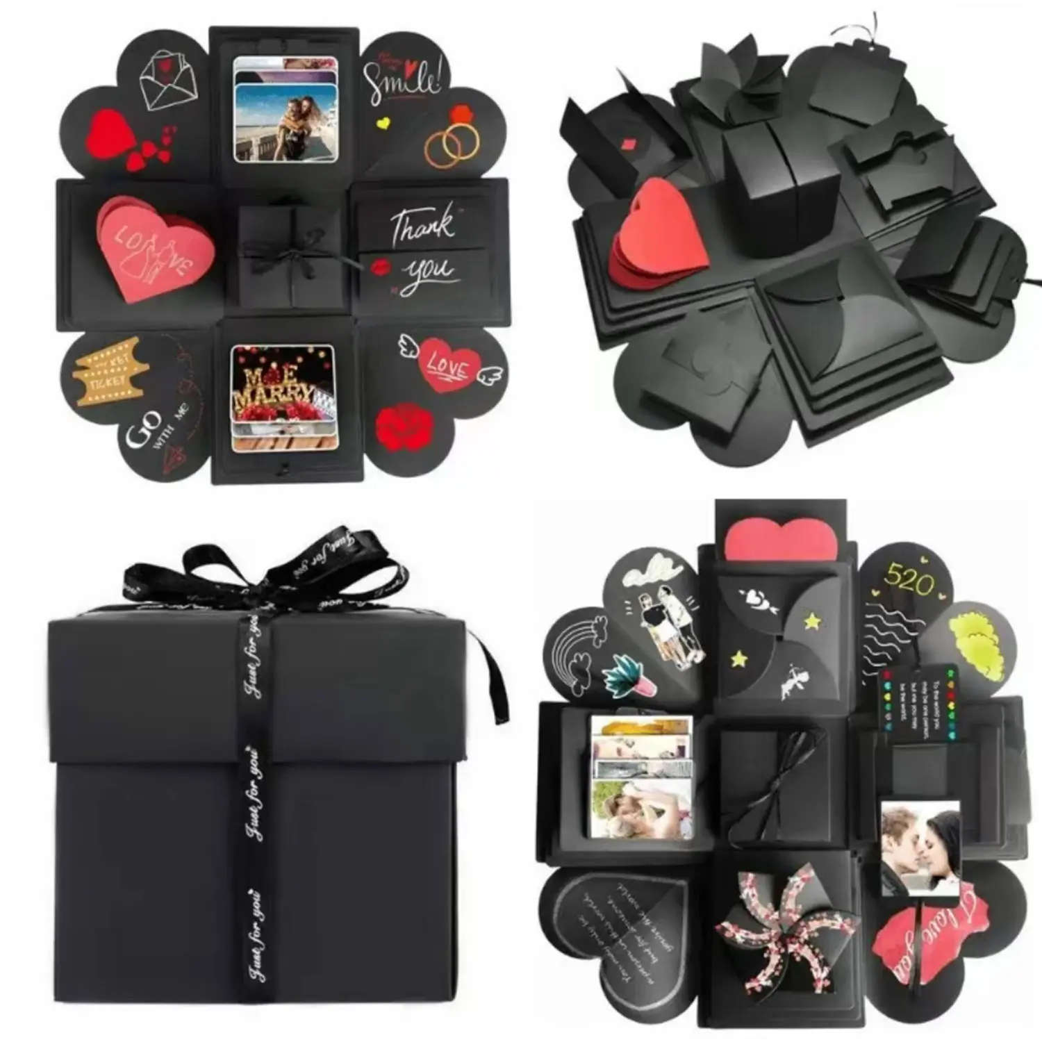 DIY photo album explosion box, 1 romantic surprise gift box, DIY photo album surprise box, a gift for him/her, decoration, scrapbook photo album, Photocards Box