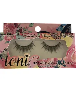 ioni 3D Faux Mink Lashes Natural Lite Wispy 686602  100% Handmade