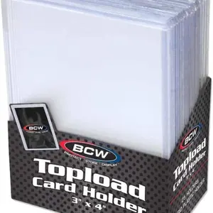 BCW 3" x 4" Topload Card Holder for Standard Trading Cards | Up to 20 pts | 25-Count Clear Hard