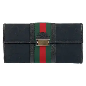 Pre-owned GUCCI Other Small Leather Goods GG Canvas Long Wallet