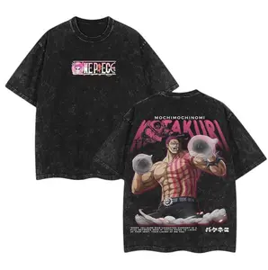 Charlotte Katakuri One Piece Graphic Tee – Double Printed Washed Vintage Shirt with Mochi Power Art for Anime Fans and One Piece Collectors
