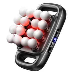 16 -Head Massage Gun with 30Levels &3 Modes Deep Tissue Percussion Massager for Back Shoulders Legs and Foot PainRelief Quiet Muscle Massage Gun with Red LightTherapy Adjustable Daily Use Sixteen-Head ModelGift massager relaxer neck shoulder back machin