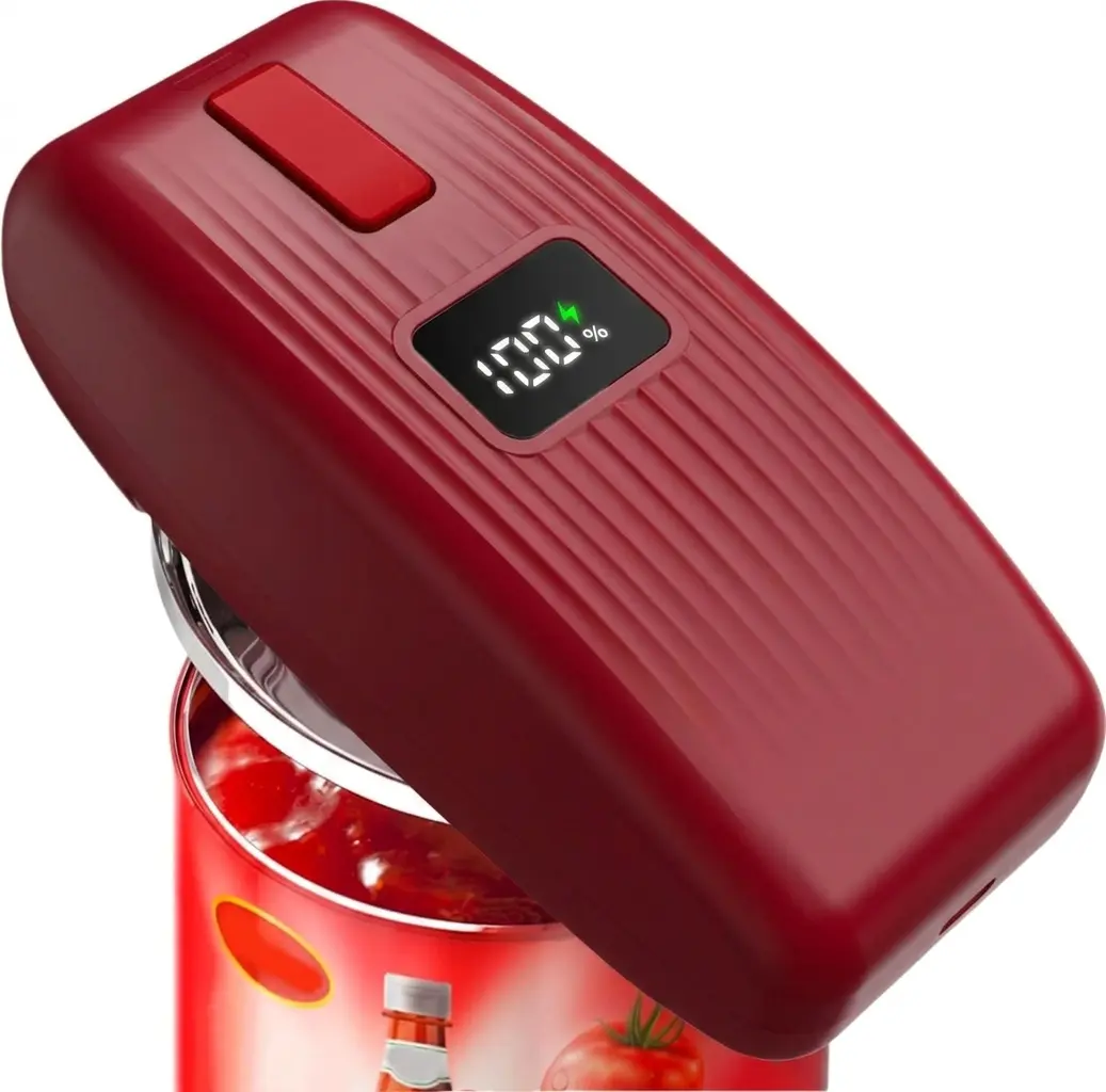 Electric Can Opener – USB Rechargeable with LED Display, Smooth Edge, One-Touch Hands-Free Automatic Can Opener for Seniors & Arthritis, Works on All Can Types, Food-Safe Kitchen Gadgets