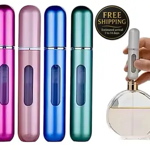 Refillable Mini Perfume Bottle Portable Cosmetic Bottle Spray Bottle Atomizer Travel 8ml - Available in Various Colors - Tin, Canister