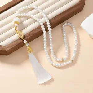 Muslim prayer beads 6mm glass pearls 99 beads tasbih