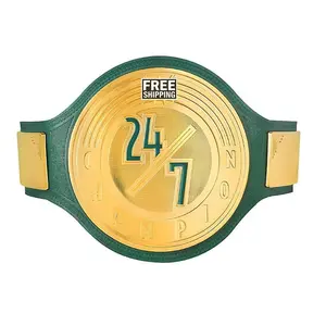 24/7 Belt Adult Championship Title Belt Replica - 2mm Leather Straps  - Fan Gift World Wrestling