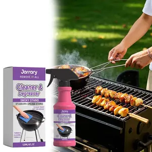 Jarrary BBQ Grill Oil Remover Spray, Grease Removing Spray, Multi-Use Stovetop Cleaner, Daily Cleaning Agent for Grease and Charcoal Residue, Efficient Kitchen Tool
