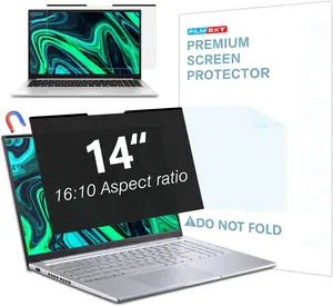 FILMEXT Magnetic Laptop privacy screen 14 inch for 16:10 Widedisplay, Removable Laptop Privacy Screen Shield Anti Glare Blue Light Filter for HP/Dell/Acer/Lenovo/Asus