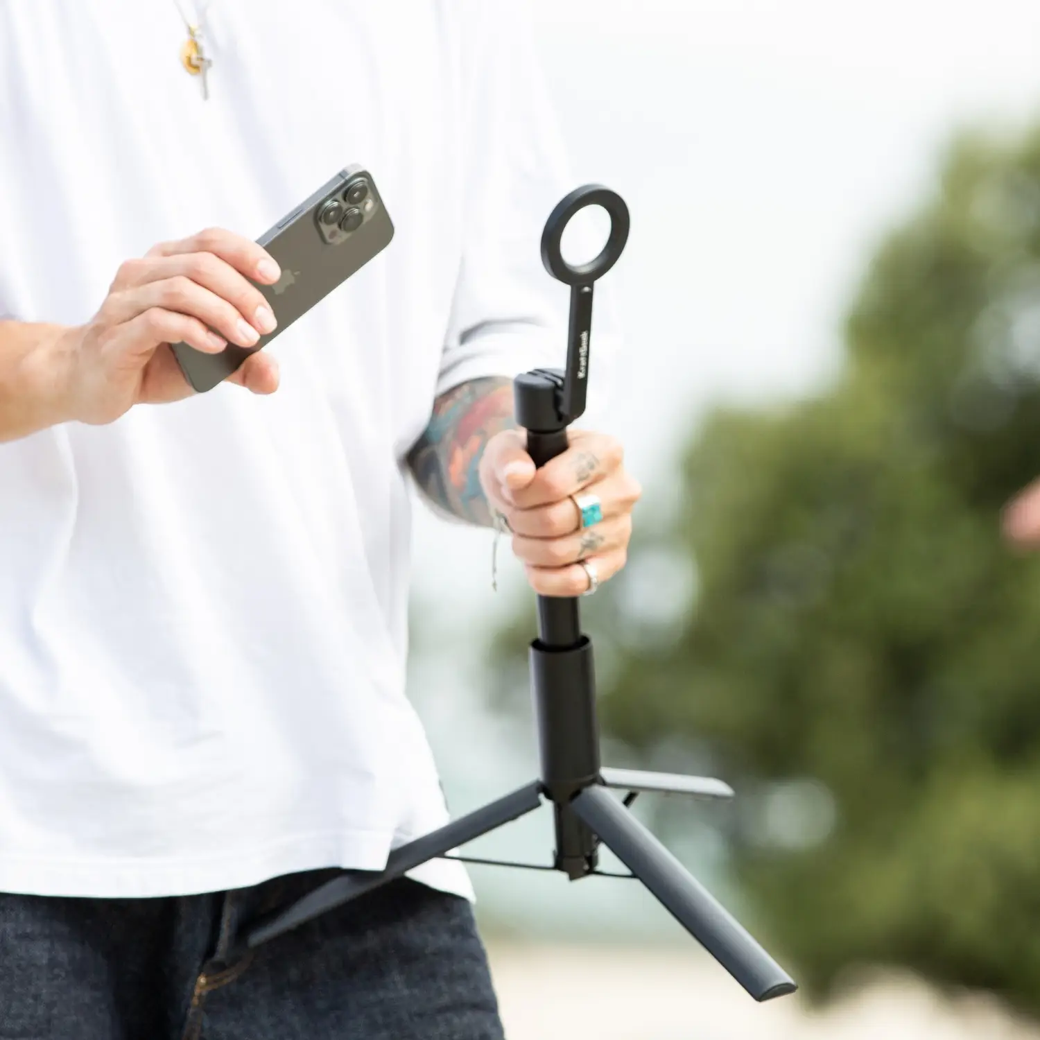 KraftGeek Magstand Magnetic Selfie Stick Tripod for iPhone & Android 64" Compatible with MagSafe iPhone 12-17 Series & Pixel 10