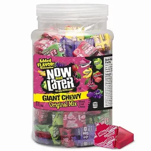 Now and Later Giant Chewy Original Mix Candy, Mixed Fruit Chew Candy, 38 Ounce Tub