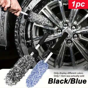 Ultra-Fine Fiber Wheel Brush, Tire Cleaning Dust Removal Tool, Non-Slip Handle, Easy Clean, Car Accessories Cleaner, Wheel Rim Brush