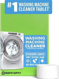 Household Washing Machine Cleaner Tablets, 6 Time-Release Tablets for 6-Month Supply, Deep Cleans Odor, Bacteria & Grime from Pump, Valve and Hoses