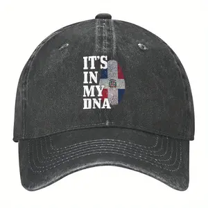 Hats Dominican Republic It's In My Dna Dominican Flag Pride Cute Gift 9267 Vintage Washed Baseball Cap TT4