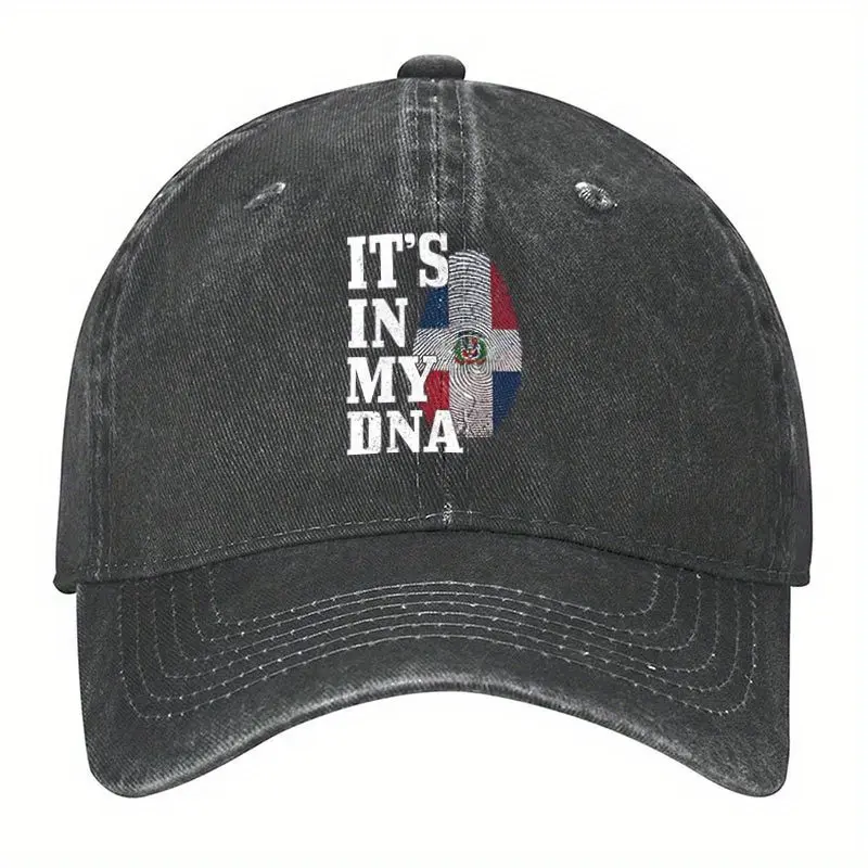 Vintage Washed Baseball Cap with Dominican Republic Flag Embroidery for Men & Women, Adjustable Casual Hat for Outdoor Sports, Baseball Cap Adjustable