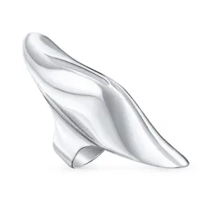 Geometric Unique Fashion Statement Full Finger Ring .925 Sterling Silver