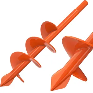 Auger Drill Bit for Planting 2 x 9'', Spiral Garden Auger Post Hole Digger, Drill Augers Earth for Digging Holes fits 3/8'' Hex Drive Drill, Perfect for Planting Bulbs and Potted Plants twist masonry