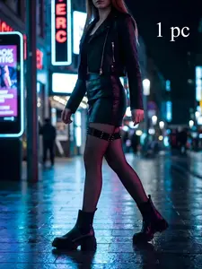 Punk Thigh Ring Garters, Underwear, Streetwear Style, Rock Chic, Cosplay, Unisex, Anti-Wrinkle Fixed Design, Perfect for Nightclubs & COS Wear, For Couples, Ideal Gift for Valentine's Day & Qixi Festival, Cross-border Erotic Accessories